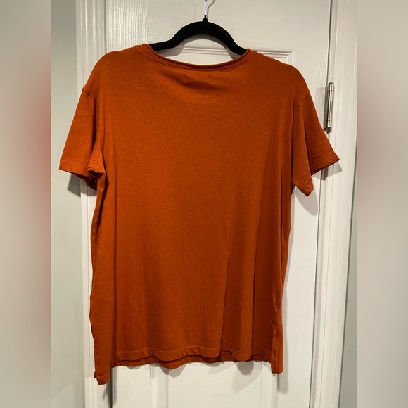 NWOT Madewell Size XXS Burnt Orange Short Sleeve Crew Split Hem Pocket Tee Shirt - Picture 7 of 11